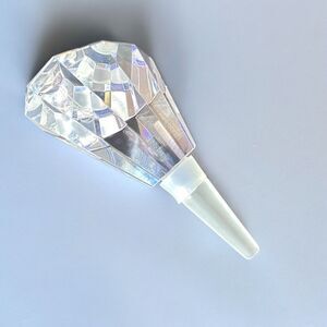 Vintage Estate Designer Oleg Cassini Crystal Bottle Stopper Faceted Cut Collect